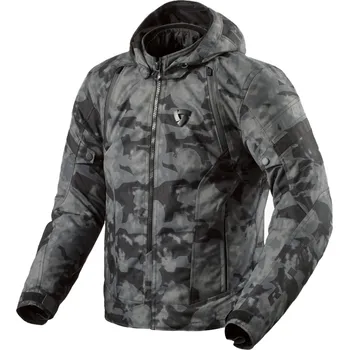 Moto bunda Bunda na motorku Revit Flare 3 H2O camo tmavě šedá 4XL