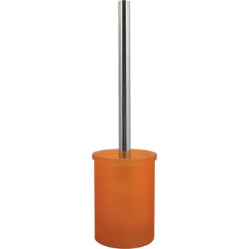 WC štětka SPIRELLA Spirella WC štětka YOKO, se skleněnou nádobou, oranžová, 10.20385