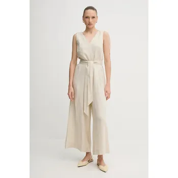 Dámský overall Plátěný overal United Colors of Benetton 4AGHDT00E béžová 80X, vel. M