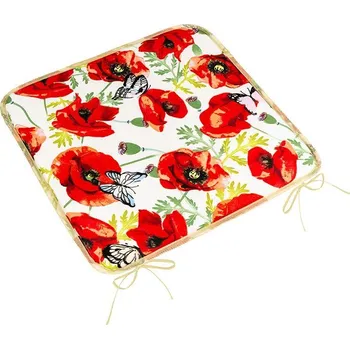 Podsedák Sedák BERTA hladký Červená,Bílá,Zelená - 40x40 cm