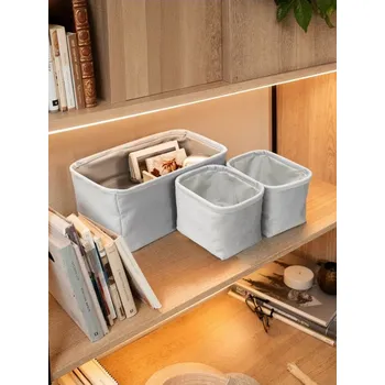 Úložný box Sinsay - Sada 3 úložných košíků - šedá - 831FZ-09X - 831FZ-09X-ONE