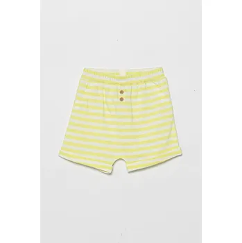 Dětské bavlněné šortky United Colors of Benetton 34LPA900I.W.Seasonal zelená 71X, vel. 62