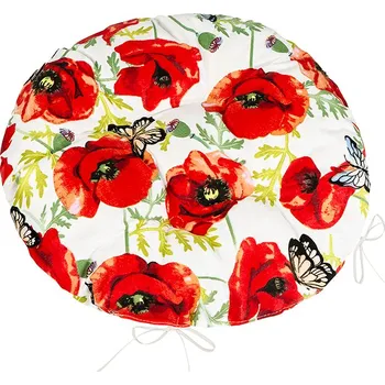 Podsedák Bellatex Sedák BERTA kulatý prošívaný Červená,Bílá,Zelená