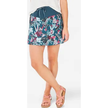 Dámská sukně QUECHUA Dámská turistická sukně s kraťasy NH 500 38 MODRÁ|ZELENÁ