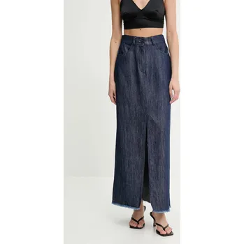 Dámská sukně Džínová sukně Answear.LAB tmavomodrá barva, maxi 93181.iak 59X, vel. M
