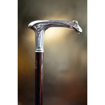 Vycházková hůl luxusní Fayet (Ag 925) equerre stříbrná - Ag 925/Stříbrná (puncovaná) 423/37 gr.