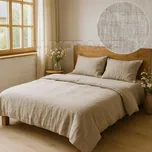 Lněné povlečení šedobéžové