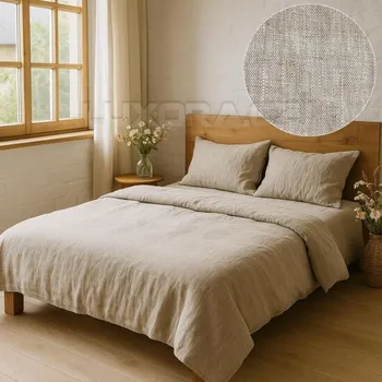 Povlečení Lněné povlečení šedobéžové