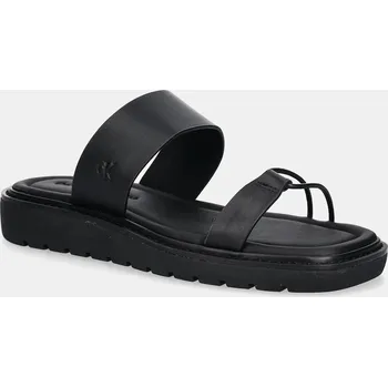 Dámské pantofle Kožené pantofle Calvin Klein Jeans ROPE SANDAL SOFT LTH MG YW0YW01864 černá 99X, EUR 38