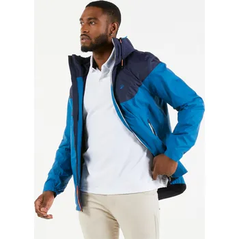 Pánská vesta DECATHLON Pánská bunda na plavbu Sailing 100 nepromokavá větruodolná modrá 2XL MODRÁ|TYRKYSOVÁ