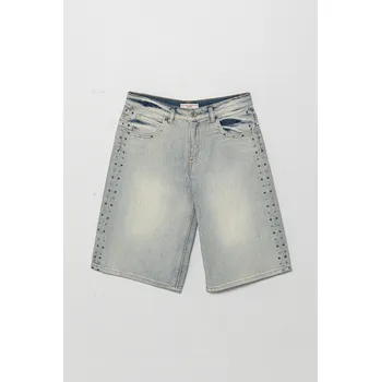 Chlapecké kraťasy Dětské riflové kraťasy Guess šedá barva, s aplikací, J5GD09 D45E0 J5GD09.D45E0.PPYA 09X, vel. 122-125