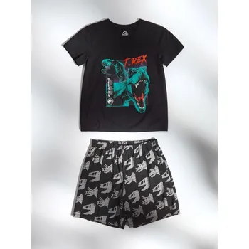 Chlapecké spodní prádlo Sinsay - Dvoudílná pyžamová souprava Jurassic Park - černá - 018DP-99X - 018DP-99X-170