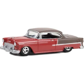 autíčko Chevrolet Bel Air 1955 červená 1:64 Chevrolet Bel Air 1955 California Lowriders 3 - kovový model 1/64
