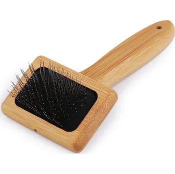 Rozčesávací kartáč / hřeben na macrame 5x7 cm, barva přírodní