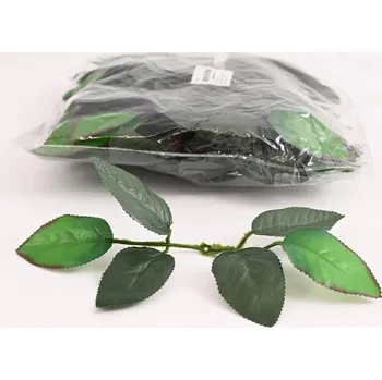 umělá květina Listy růže 20 cm zeleno-hnědý