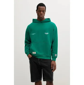 Pánská mikina Bavlněná mikina Pepe Jeans COLVILLE HOODIE pánská, zelená barva, s kapucí, s potiskem, PM582846 76X, vel. XL
