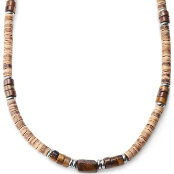 Náhrdelník Surfařský náhrdelník z kokosu a tygřího oka - Waykins