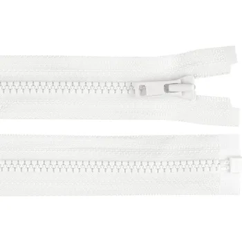 Zip Kostěný zip YKK No 3 délka 40 cm, barva 501 bílá