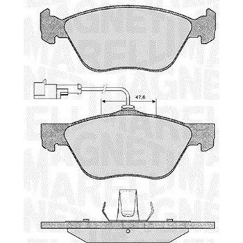 Brzdová destička Sada brzdových destiček, kotoučová brzda MAGNETI MARELLI 363916060101