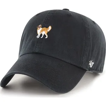 Módní doplněk Bavlněná baseballová čepice 47 brand Dog Base Runner Icon XX.BSRIC1411GWS.BKT černá 99X, vel. ONE SIZE