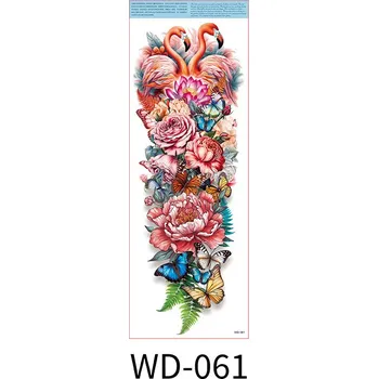 Odstranitelné tetování Dočasné voděodolné tetování - Dočasné voděodolné tetování - Plameňáci a květiny - WD - 061