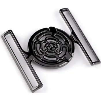 Kovové zapínání / opasková spona, průvlek 50 mm, barva 2 nikl černý