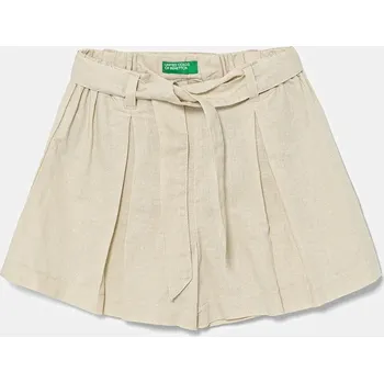 Pánské kraťasy Dětské plátěné šortky United Colors of Benetton 43WBG902G.P.Seasonal béžová 12X, vel. 82