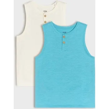 Chlapecké oblečení Sinsay - Tílka bez rukávů 2 balení - modrá - 248DC-56X - 248DC-56X-110