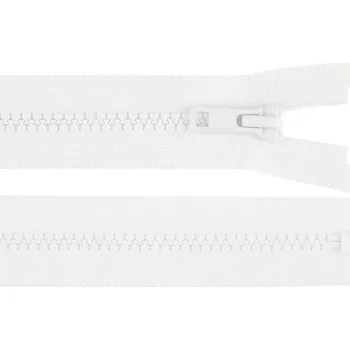Zip Kostěný zip YKK No 5 délka 90 cm bundový, malé, 501 bílá