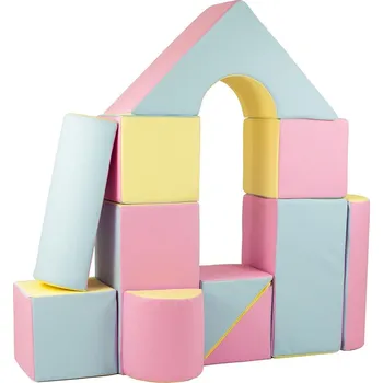 ostatní stavebnice Pěnové kostky-obří stavebnice 11 ks pink-blue-yellow (pastel)