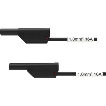 Měřicí kabel Schützinger VSFK 8500 / SIL1 / 100 / SW bezpečnostní měřicí kabely 4 mm zástrčka 4 mm zástrčka 100.00 cm černá 1 ks
