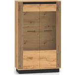 Dwoudveřová vitrína Urso - ML Meble Černá 92x150 cm