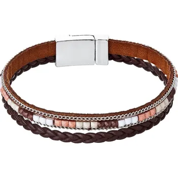 Náramek Náramek hnědý textilní 53009.3 brown