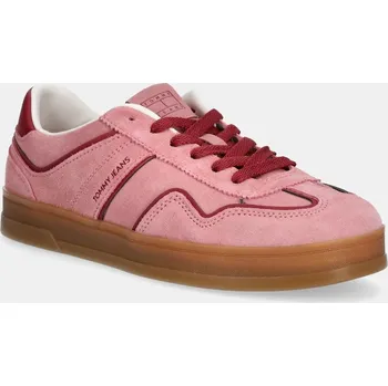 Dámské tenisky Semišové tenisky Tommy Jeans THE GREENWICH EN0EN02806 růžová 34X, EUR 39