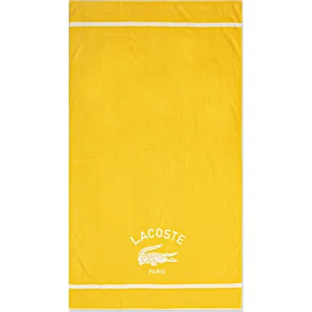 Ručník Bavlněný plážový ručník Lacoste LORIGINE Jaune 90 x 160 cm žlutá barva 1047044 11X, vel. ONE SIZE