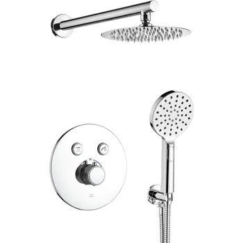 Sprchový set Laveo Volumo - sprchová souprava s termostatickou podomítkovou baterií Chrome