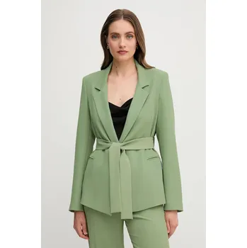 Dámské sako Sako Sandro Ferrone zelená barva, bez zapínání, S25XBEFASTY 07X, vel. 38