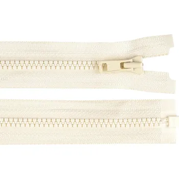 Zip Kostěný zip YKK No 3 délka 35 cm, barva 007 krémová