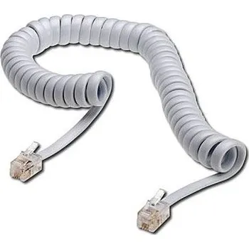 Telefonní kabel kroucený bílý 2m (4P4C) RJ10