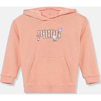Chlapecká mikina Dětská mikina Puma HELLO KITTY & FRIENDS Relaxed Hoodie TR 630063 oranžová 32X, vel. 104