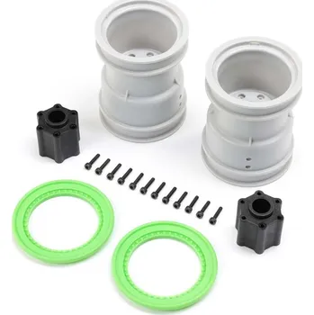 RC vybavení 1:8 Losi LMT Monster Truck 2.0 4WD: Kolo 2.6", beadlock kroužek zelený (2 ks)