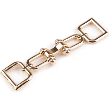 Ozdobné zapínání, průvlek 15 mm, barva 3 zlatá klasik