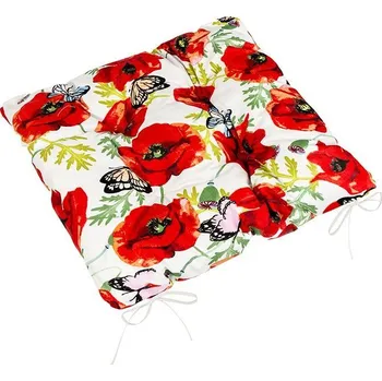 Podsedák Sedák BERTA prošívaný Červená,Bílá,Zelená - 40x40 cm