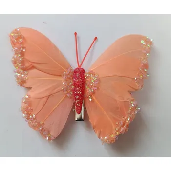 Dekorační motýl, velký - 827 - oranžový