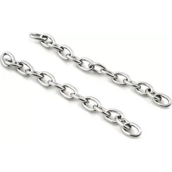 Materiál na výrobu šperku Prodlužovací řetízek z chirurgické oceli - 2 ks