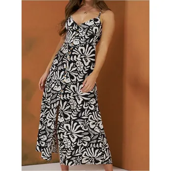 Dámské šaty Sinsay - Midi šaty na ramínka - vícebarevná - 540DA-MLC - 540DA-MLC-L