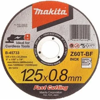 Řezný kotouč Makita B-45733 řezný kotouč 125×0,8×22.23 nerez 10ks