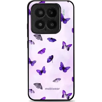 Pouzdro na mobilní telefon Lesklý kryt Mobiwear Glossy - Xiaomi 15 - GP77G Fialoví motýlci (Prémiové lesklé pouzdro, obal, kryt Mobiwear Glossy na mobil Xiaomi 15 - GP77G Fialoví motýlci, materiál Plast + TPU silikon - krytí po všech stranách, neošoupatelný potisk, tenké provedení,