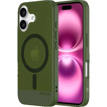 Pouzdro na mobilní telefon Incase Slim Case MagSafe - kryt na iPhone 16 (tmavězelený)