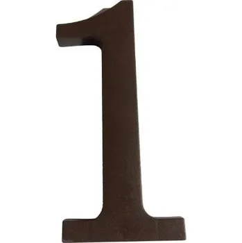 Číslo "1", 180 mm, plastová hnědá
